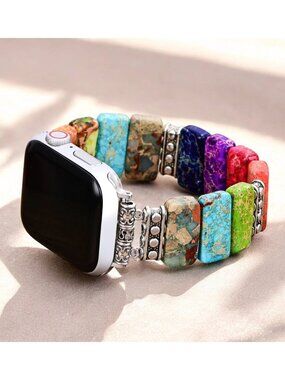 Cape Diablo Chic Chakra Jasper Stone Apple Watch Strap Small NWT MSRP $55